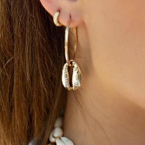 New Earrings Jewelry Brincos Fashion Personality Trend Shell Earrings Womans Best Gift wholesale Oorbellen Orecchini