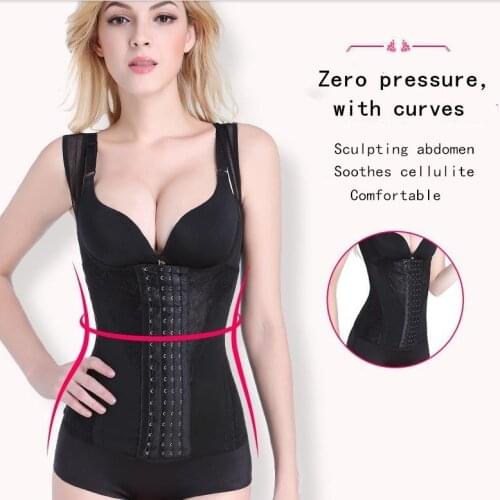 New Ladies abdomen vest with buckle design, plastic top, abdomen, fat burning and body underwear Freeship