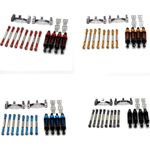 Upgrade Metal Pull Rod Tie Rod Pull Rod Base Shock Absorber for WPL B14 B24 C14 C24 C34 1/16 RC Car Spare Parts