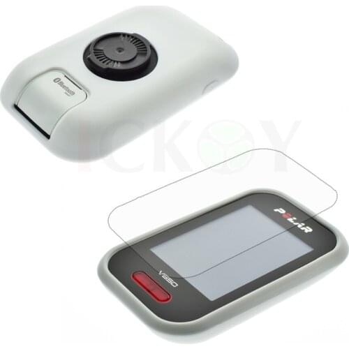 Outdoor Bycicle Road/Mountain Bike Accessories Rubber White Case + Screen Protector Shield Film for Cycling GPS Polar V650