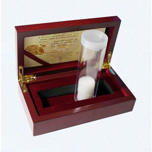 27mm Commemorative coin roll protection box wooden box roll coin tube collection Coin Collection Album Holders