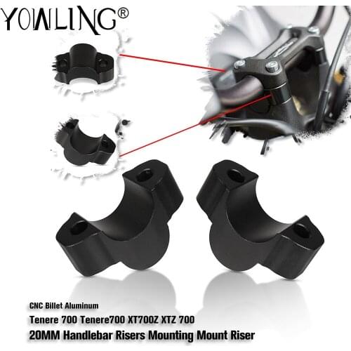 20MM Handlebar Risers FOR YAMAHA T7 Rally XTZ700 XT700Z XTZ 700 XT 700Z Tenere 700 Rally 2019 2020 2021 Motorcycle Accessories