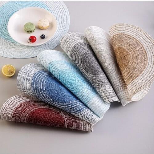 Handmade Cotton Yarn Coaster Coffee Cup Cushion Bohemia Style Table Plate Mats Non-slip Cup Mat Round Kitchen Accessories