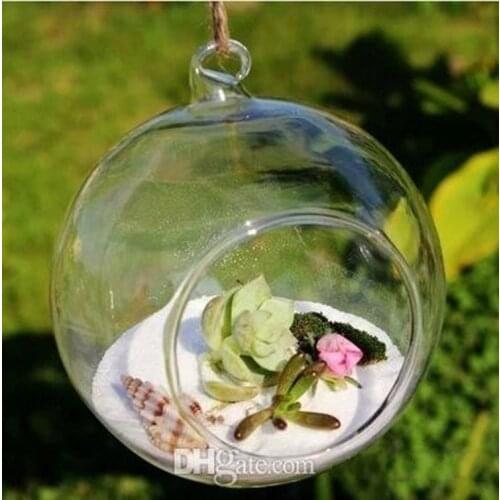 Clear Glass Ball Hanging Air Plant Terrarium Wedding Candlestick Tealight Holders for wedding Home Decor 8cm 10cm 12cm 15cm