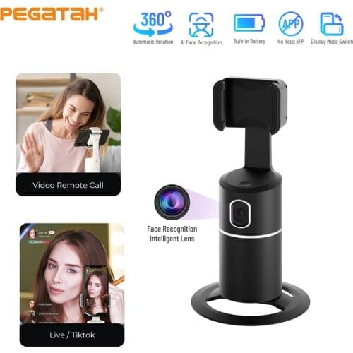 AI Auto Face Tracking Smart Shooting 360°Rotation Gimbal Selfie stick stabilizer for phone video Live Vlog shooting Phone Holder