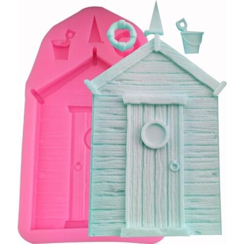 Marine wind boat boat day childrens Day cake series silicone mold house fairy tale door cake mold chocolate