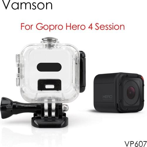 Vamson for GoPro Hero 5S 4 Session Motion Camera 4S Standard Waterproof Housing Case with Screw Base for Gopro 5Session Accesso