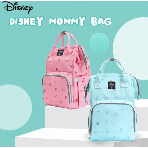 Disney Diaper Bag Backpack Large Capacity Waterproof Nappy Bag Kits Mummy Maternity Minnie Mickey Baby Nursing Travel Handbag
