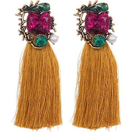 ZHINI Brand Tassel Earrings For Women Bohemian Long Earrings Brincos New Imitation pearls Dangle Earring Fashion Jewelry Gift