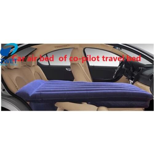 ZWET inflatable car bed for blue of co-pilot travel bed inflatable air mattress adult driving a car to travel back to bed