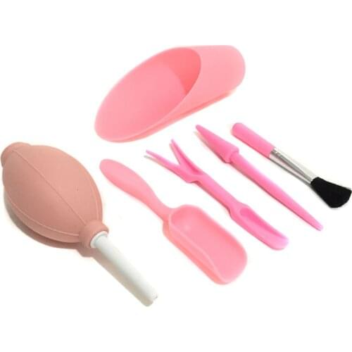1 Set Succulent Potted Planting Transplanting Seedling Puncher Soil Spoon Bucket Shovel Cleaning Brush Dust Removal Garden Tool
