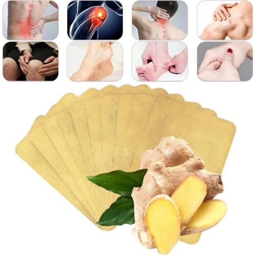 10Pcs Natural Ginger Wormwood Detox Foot Pads Patches Improve Sleep Quality Knee Pain Plaster Health Care Body Warmer Sticker