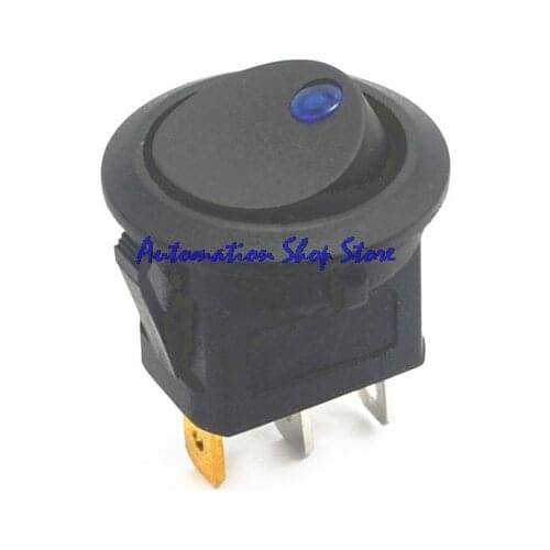5Pcs Car 12V DC Round Rocker Dot Blue LED Light Toggle Switch ON/OFF SPST