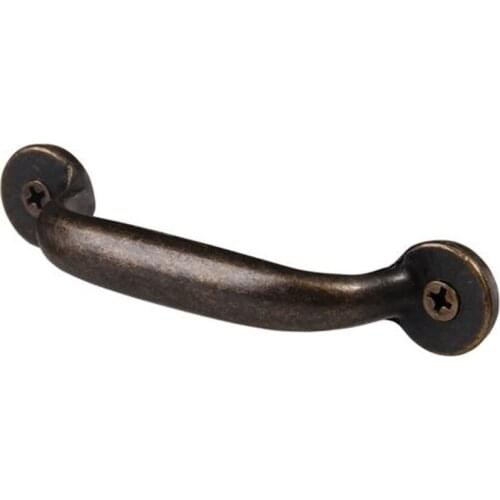 75mm rustico vintage unfold install furniture handle bronze drawer cabinet pull knob antique brass dresser decorate box handle