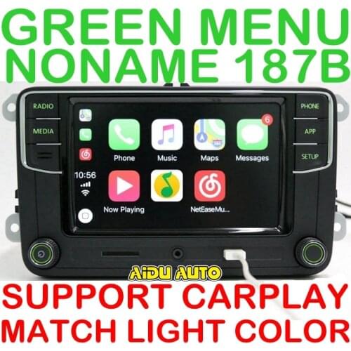 AIDUAUTO Carplay Noname RCD330 RCD330G Plus Radio Green Backlight For Skoda Octavia fabia 6RD 035 187 B 6RD035187B