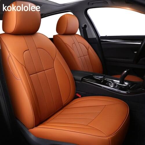 Kokololee custom real leather car seat covers for Volkswagen vw UP scirocco R36 Multivan Caravelle Sharan Variant GOLF Passat
