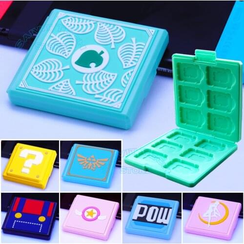 For Nintendoswitch Pink Cute Anime Game Card Case Animal Crossing Series SD Cards Storage Box for Nintendo Switch/Lite