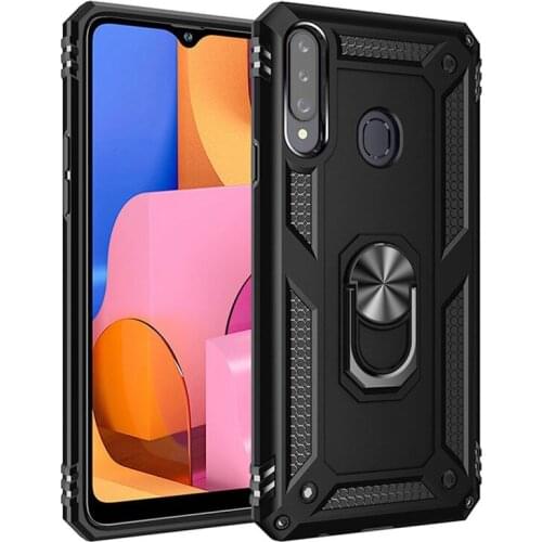For Samsung A20S Case Armor Luxury Ring Holder Shockproof Phone Case For Samsung Galaxy A20S A 20S SM-A207F/DS A207M Stand Cover