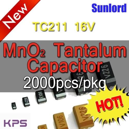 TC211A 16/20/25/35V Chip Solid MnO2 Tantalum Capacitors Communication Consumer electronics Instruments Medical 5G Industrial