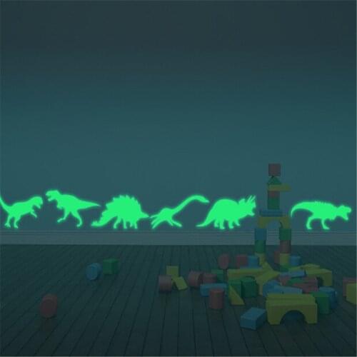 9PCS/Pack Baby Kids Dinosaur Glow In The Dark Wall Stickers Luminous Home Decor Decal Room Fluorescent Stickers