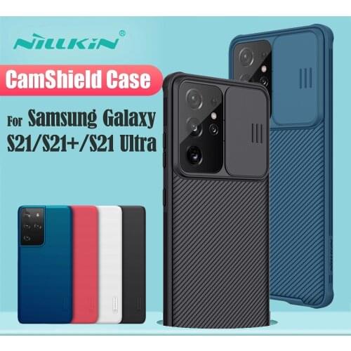 For Samsung Galaxy S21 Plus S21 Ultra 5G Case NILLKIN CamShield Pro Slide Camera Lens Cover Frosted Case For Samsung S21 S21