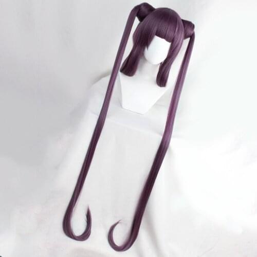 Fgo Fate Grand Order The Imperial Concubine Yang Cospaly Deep Purple Long Hair Role Play Wig + Free Wig Cap