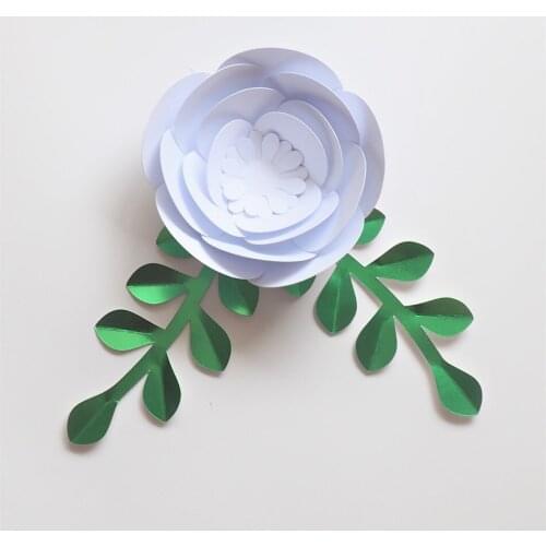 Artificial Flowers 10CM + Leaves 15CM Fleurs Artificielles Backdrop DIY Giant Paper Flowers Wedding Party Decor Baby Shower