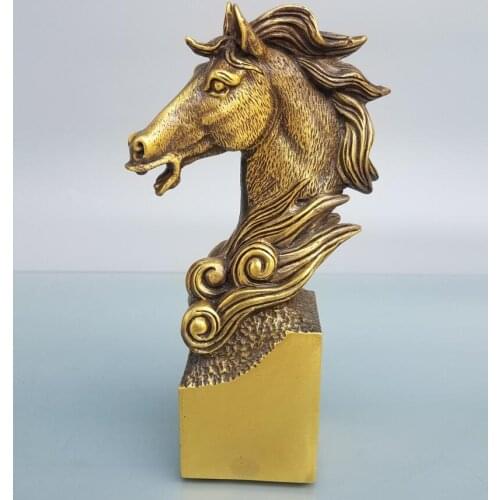 China brass horse head seal crafts statue