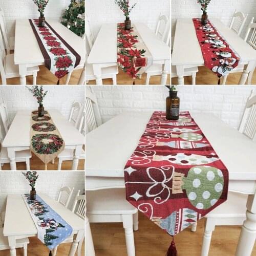New European-style Table Runner Cartoon Table Runner Tablecloth Christmas Style Decoration Tablecloth Dinner Table Decoration