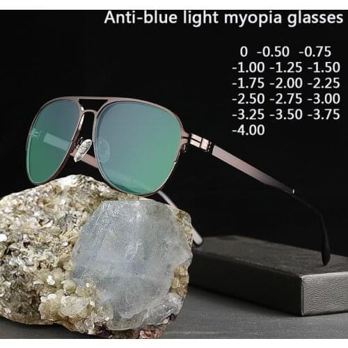 -1 -1.5 -2 -2.5 -3 -3.5 -4 -4.5 Retro Metal Big Frame Myopia Spectacles Glasses For Women And Men Classic eyeglasses