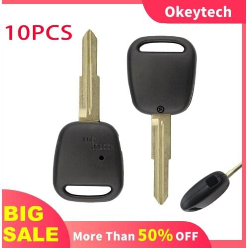 OkeyTech 1/2 Side Button Car Remote Key Shell Fob For TOYOTA Carina Estima Harrier Previa Corolla Celica Uncut TOY43 TOY41 Blade