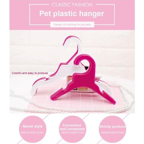 Pet Plastic Clothes Rack Childrens Small Hanger Pet Supplies Non-slip Childrens Small Hanger Household Cute Fashion Pet Hanger