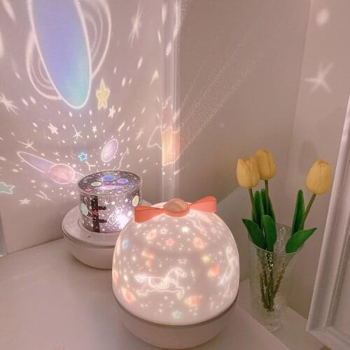 Dream Galaxy Starry Sky Projector Light USB Blueteeth Control Music Player LED Rainbow Night Light Romantic Projection Lamp
