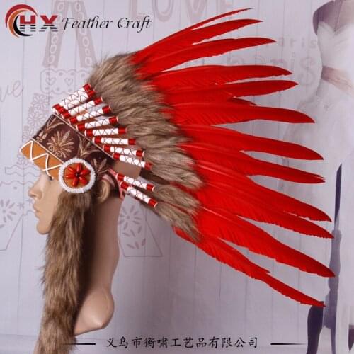 Riginal indians DIY a savage costume party props exaggerating creative catwalk runways stage headdress feathers