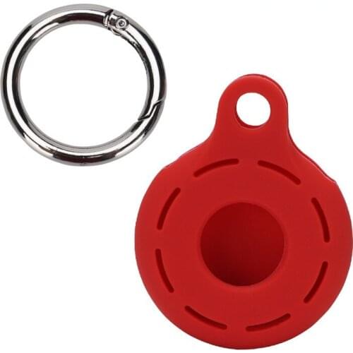 Silicone Protective Case for Apple Airtag Hangable Keychain Anti-lost Locator Tracker Portable Hook For Airtags Protection Cover