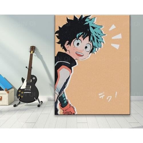 Modern Wall Art Izuku Midoriya Deku BNHA Home Decor Anime Characters Canvas Painting HD Printed Posters Modular Pictures Franed