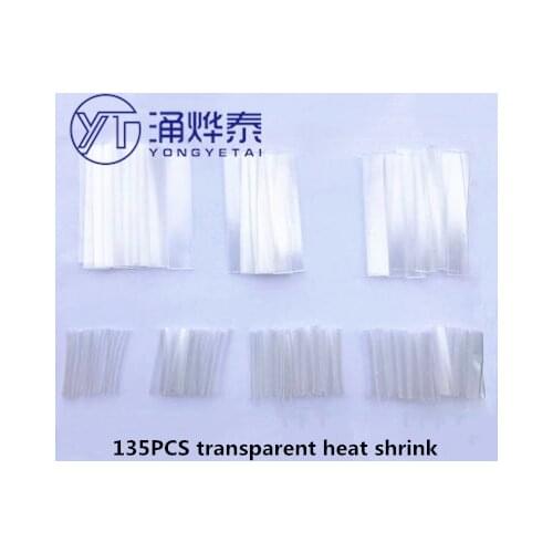 YYT Heat shrinkable tube 135PCS/bag transparent data line repair protection insulation shrinkable wire sleeve earphone