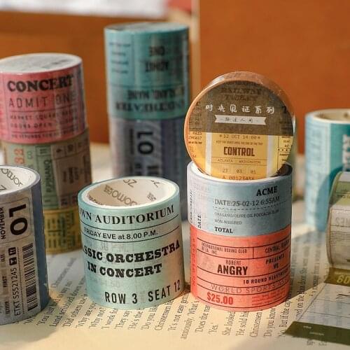 Creative Time Travel Style Washi Tape Diy Decoration Scrapbooking Planner Masking Tape Label Sticker Stationery