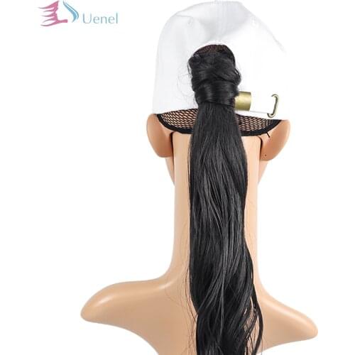UENEL European and American Female Synthetic Ponytails Wigs Matte Silk Magic Paste Ponytails 20 inch Free Shipping
