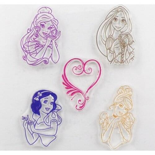 1 Pcs Clear Rubber Stamp Princess Character Transparent Stamp DIY Scrapbooking/Card Making Decoration Supplies