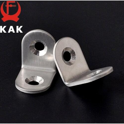 10PCS KAK 20x20x16mm Practical Stainless Steel Corner Brackets Joint Fastening Right Angle Thickened Brackets For Furniture Home