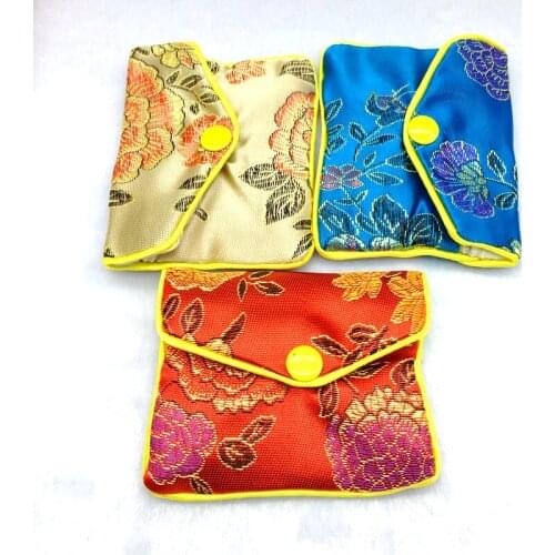 12pcs Color mixing Jewelry Storage Bags Silk Chinese Tradition Pouch Purse Gifts Jewels Organizer