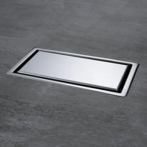 200*100mm Polished Stainless steel floor drain bathroom toilet shower floor drainer Most effective balcony deodorant drainer