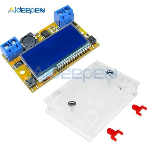 3A LCD Display Adjustable DC-DC 5-23V to 0-16.5V Step Down Power Supply Module Buck Converter Voltage Regulator Transformer Case
