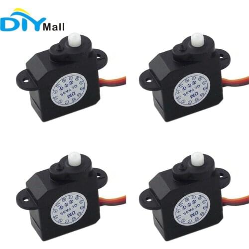 4pcs DM-S0020 2.1g Micro Servo 2g with JR Connector 3.7V-5V for RC hobby parts