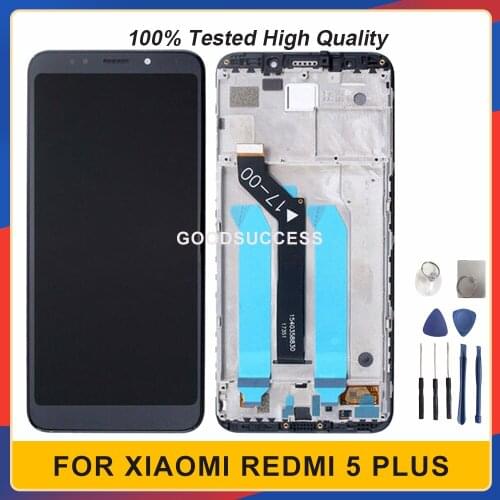 5.99'' New For Xiaomi Redmi 5 Plus Lcd Redmi Note 5 Global Version Display Touch Screen Glass Panel Digitizer Repair Assembly