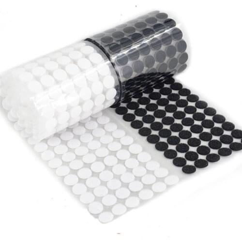 50/500/1000Pairs Dots Self Adhesive Fastener Tape 10/15/20mm Disc Velcros Adhesive Strong Glue Sticker Round Hook Loop