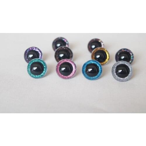 500pcs--N10-- 13mm 14mm 15mm 16mm 18mm 20mm 22mm 24mm 26mm 28mm glitter round clear toy safety eyes+hand washer for handcraf