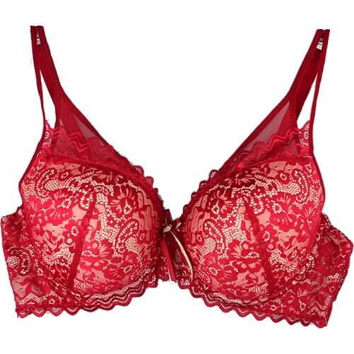 Women Lace Sexy Push Up Bra Bralette Underwear Lingerie Crop Top Female Brassiere Wireless Bra Plus Size 36-40DD-DDD-E