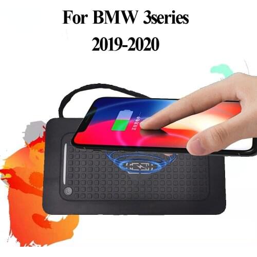 For BMW 3series G20 G28 X5 G05 7series G11 G12 2019 2020 15W Qi Fast Charging Car Vehicle Wireless Charger Pad Iphone Holder
